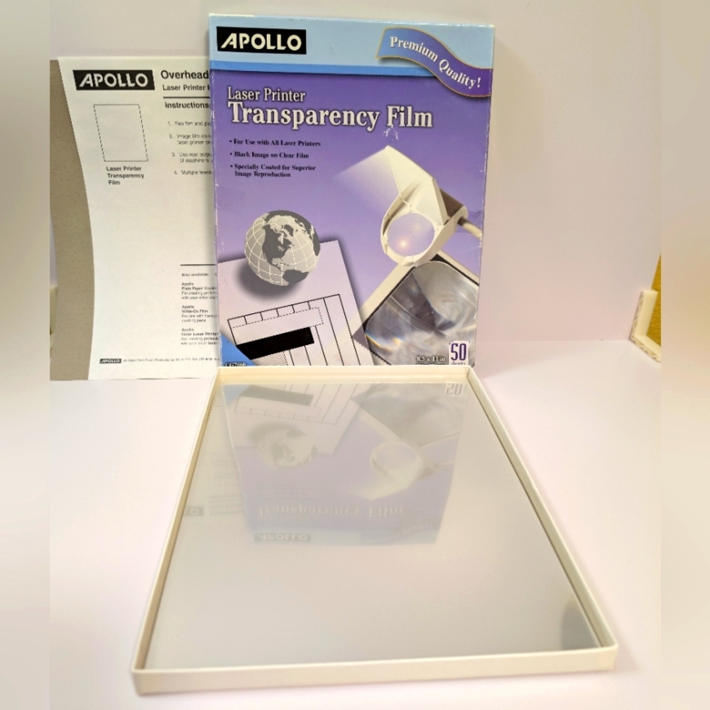 Apollo Laser Jet Printer and Copier Transparency Film (CG7060).